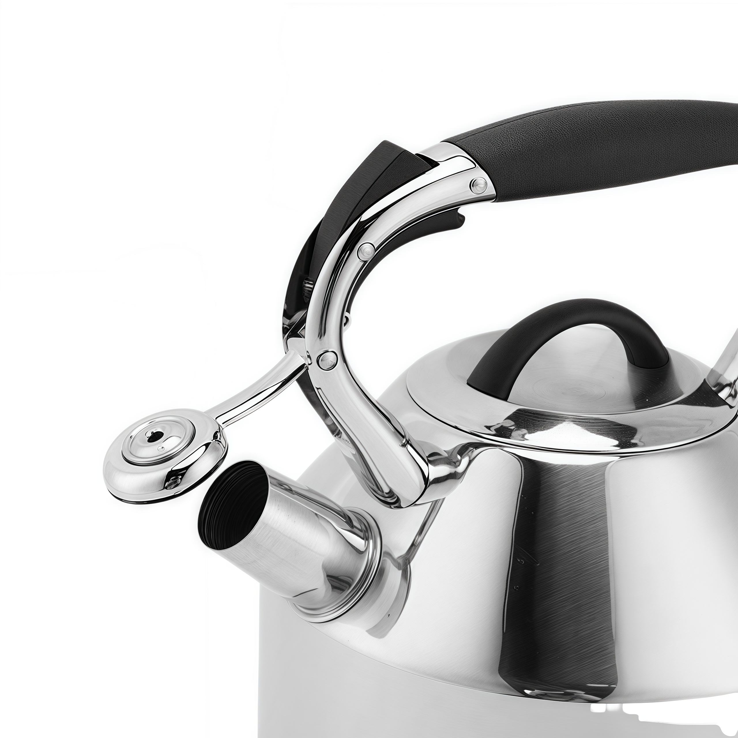 New Modern Home Kitchen 3.5L Stainless Steel Whistling Kettle Induction Stove Top Tea Pot with Metal Construction Water Teapot