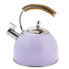 Custom 2.5L 3.0L Polished New Stainless Steel Whistling Tea Kettle Wood Handle Modern Food Grade Stove Top Tea Pot Top Seller