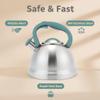 Factory Wholesale 2.8-3L Whistling Tea Kettle Tea Pot Customized Color Stainless Steel Hot Water Teapot for ALL Stovetop