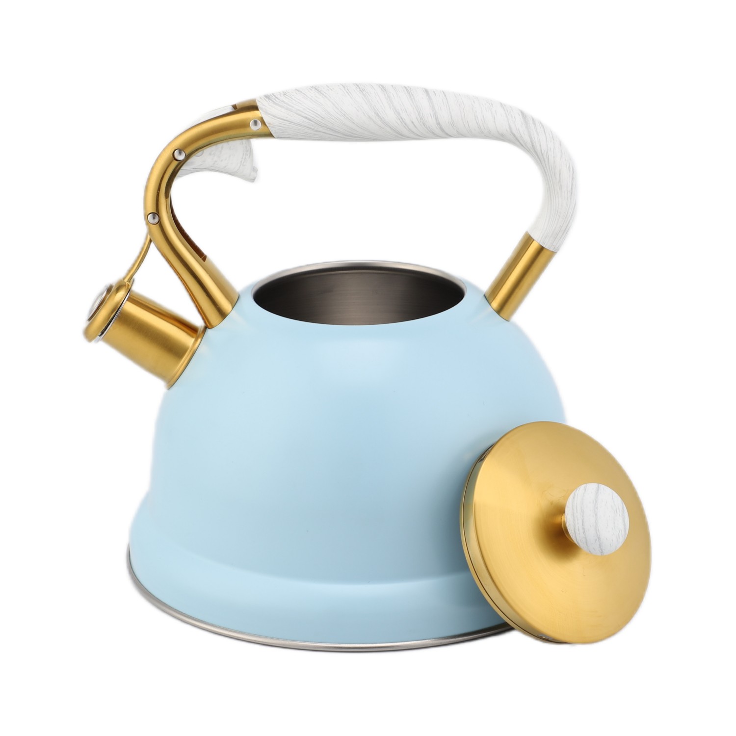 Factory Wholesale 3L Whistling Tea Kettle Tea Pot Customized Color Stainless Steel Hot Water for ALL Stovetop