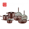 11PCS Customizable Ceramic Non-stick Pans and Pots Set Induction Cast Aluminum Ceramic Cookware Set Pots and Pans Set