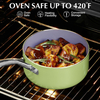 6 PCS Customizable Ceramic Non Stick Saucepans and Pots Set Induction Cast Aluminum Ceramic Cookware Set Pots and Pans Set