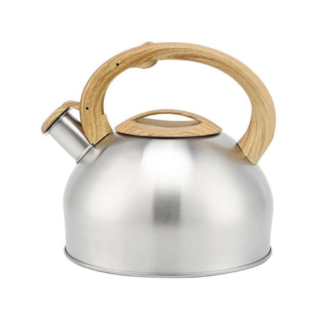 3.0L Stove Top Stainless Steel Tea Pot New Food Grade Polished Custom Top Seller Whistling Tea Kettle With Wood Handle
