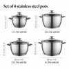 Hot Sale Belly Shape Cooking Pot Heavy Weight 5ply Base Stainless Steel Casserole Soup Pot Stock Pot with Stainless Steel Handle