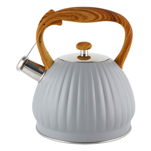 3.0L Stove Top Stainless Steel Tea Pot New Food Grade Polished Custom Top Seller Whistling Tea Kettle With Wood Handle