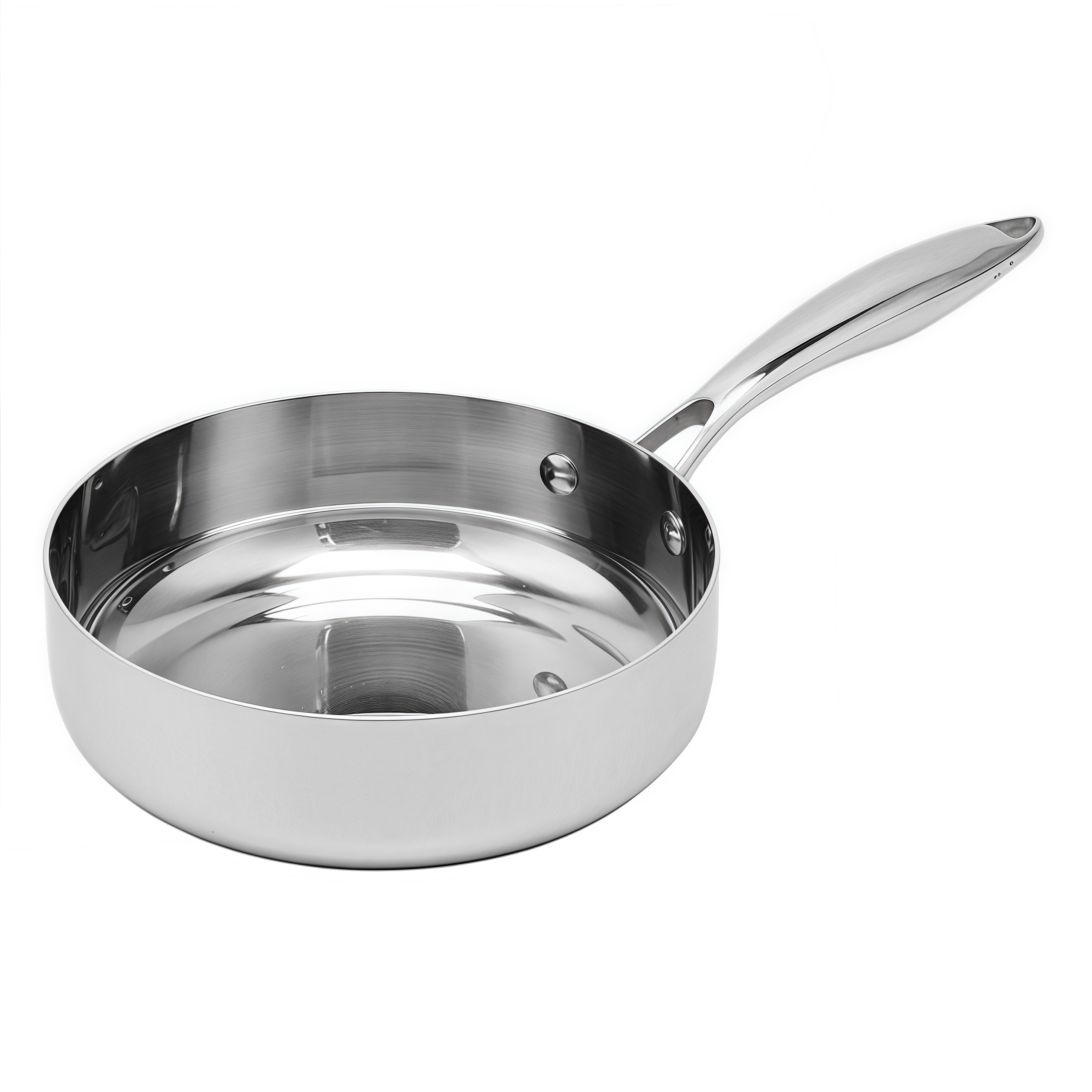 Hybrid TriPly Stainless Steel Nonstick Wok With Handle No Coating Nonstick Cookware Support ODM/OEM Non Toxic NO PFAS PFAS