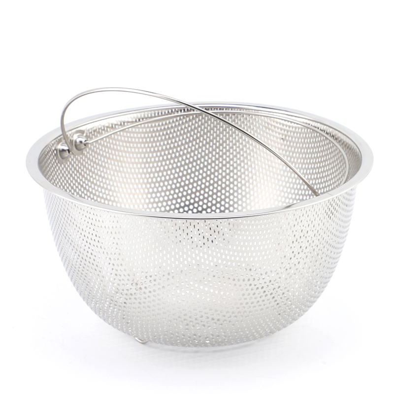 Fruit Vegetable Kitchen Strainer Colanders Set Stainless Steel Drain Wash Storage Drain Basket Stainless Steel Mesh Strainer