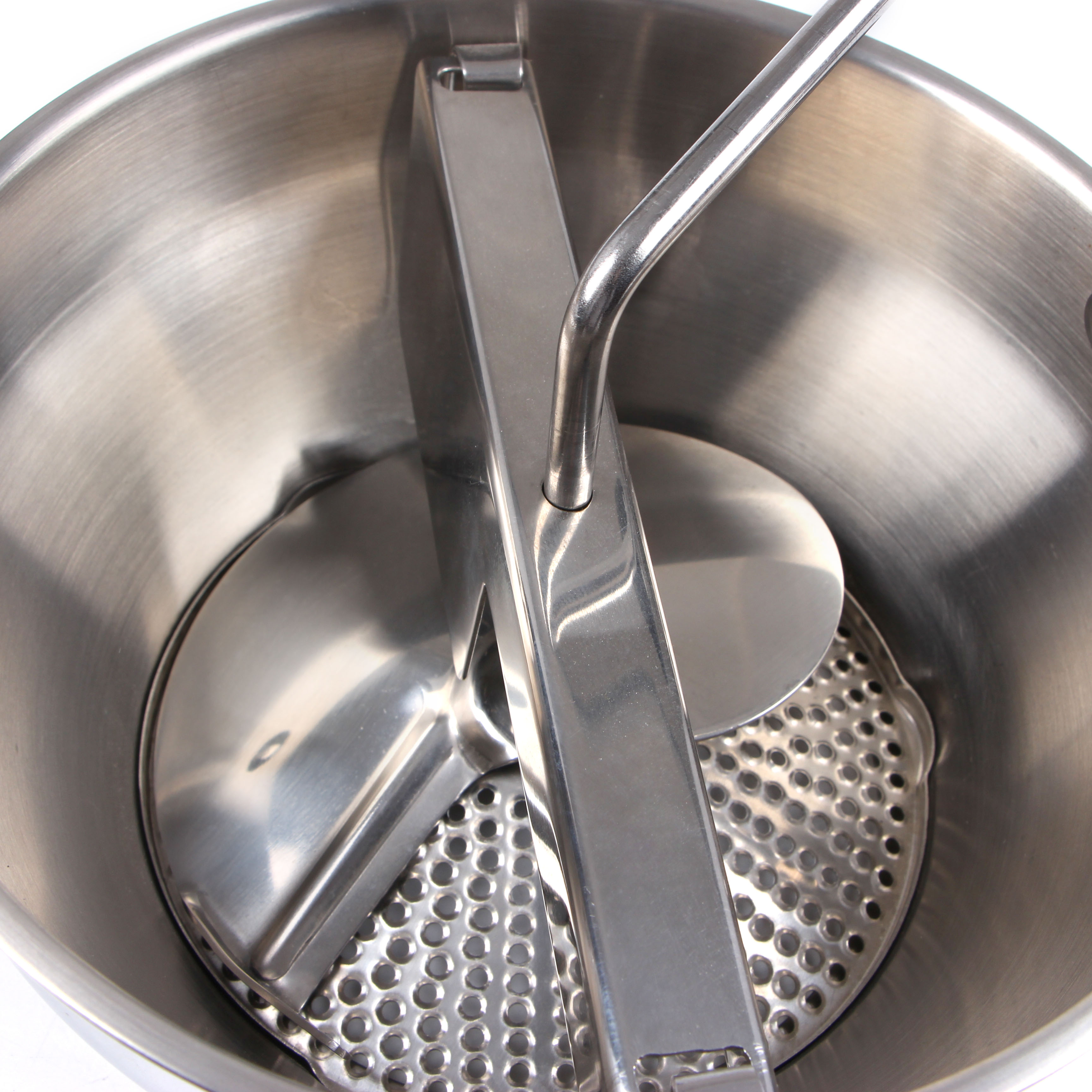 Rotary Stainless Steel Food Mill Strainer Potato Masher Grinder Vegetable Mill Stainless Steel Handle with 3 Milling Discs