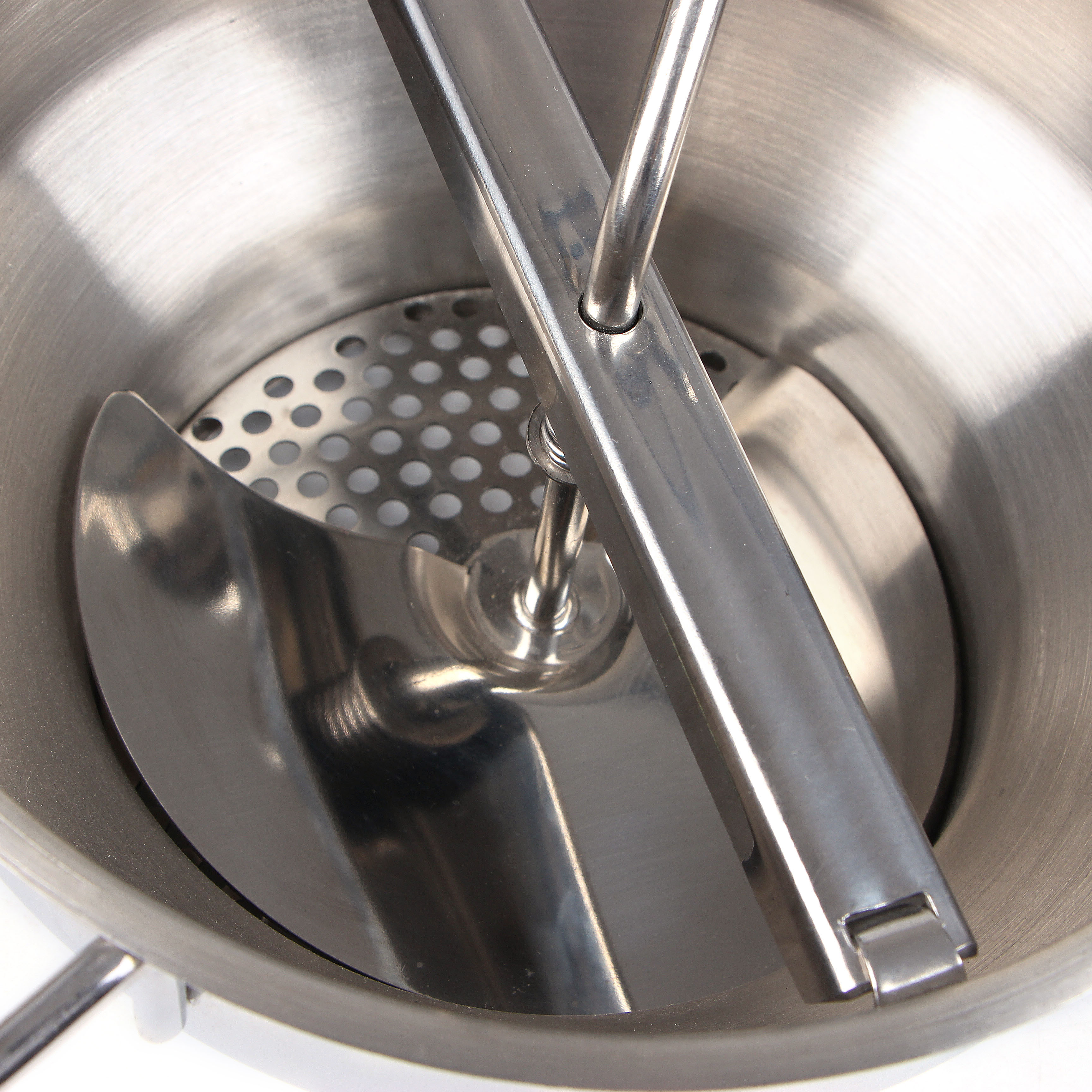 Rotary Stainless Steel Food Mill Strainer Potato Masher Grinder Vegetable Mill Stainless Steel Handle with 3 Milling Discs