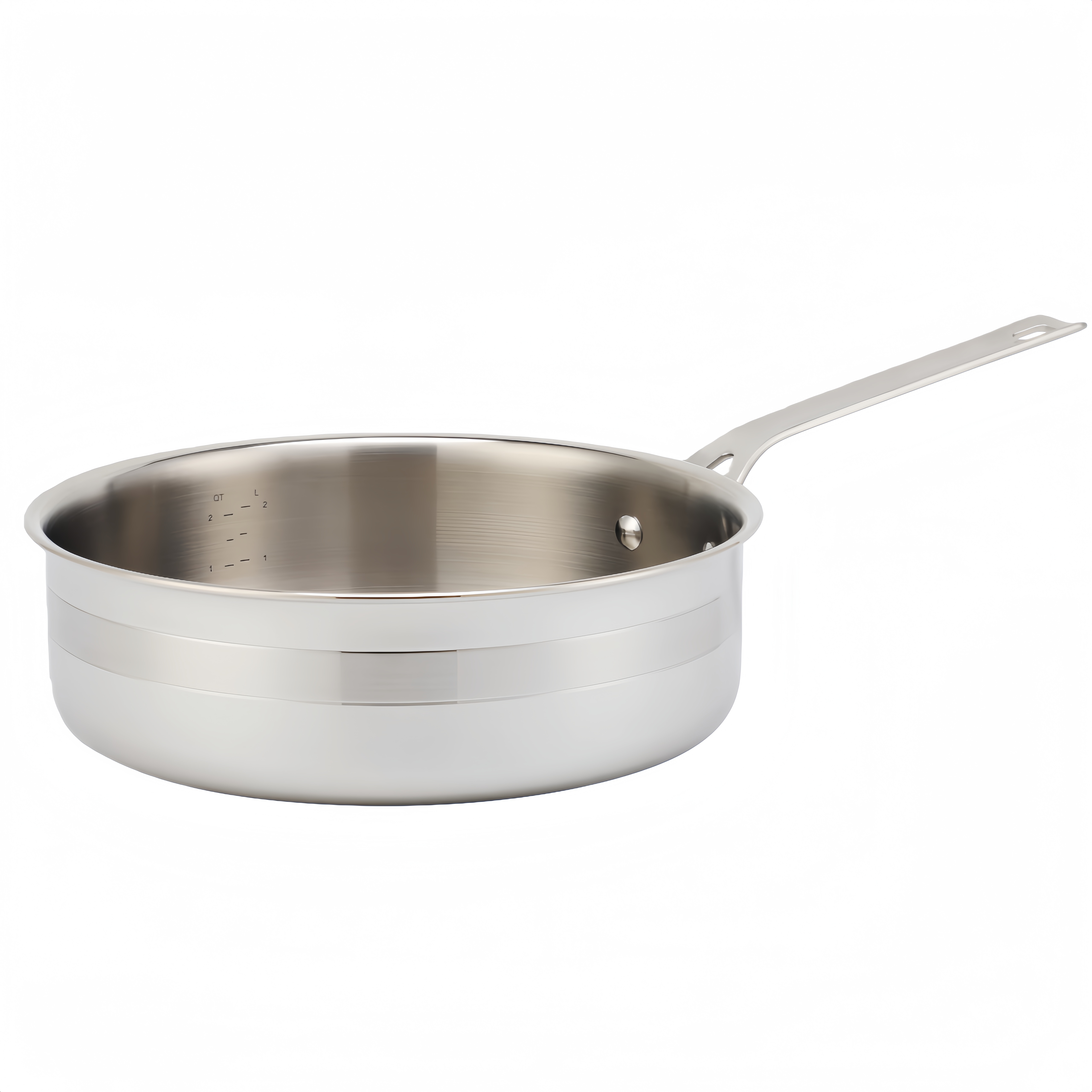 Stainless Steel Triply Cookware Set Durable Metal Pots and Pans with Mirror Polished Glass Cover Rivet-Connected Handle
