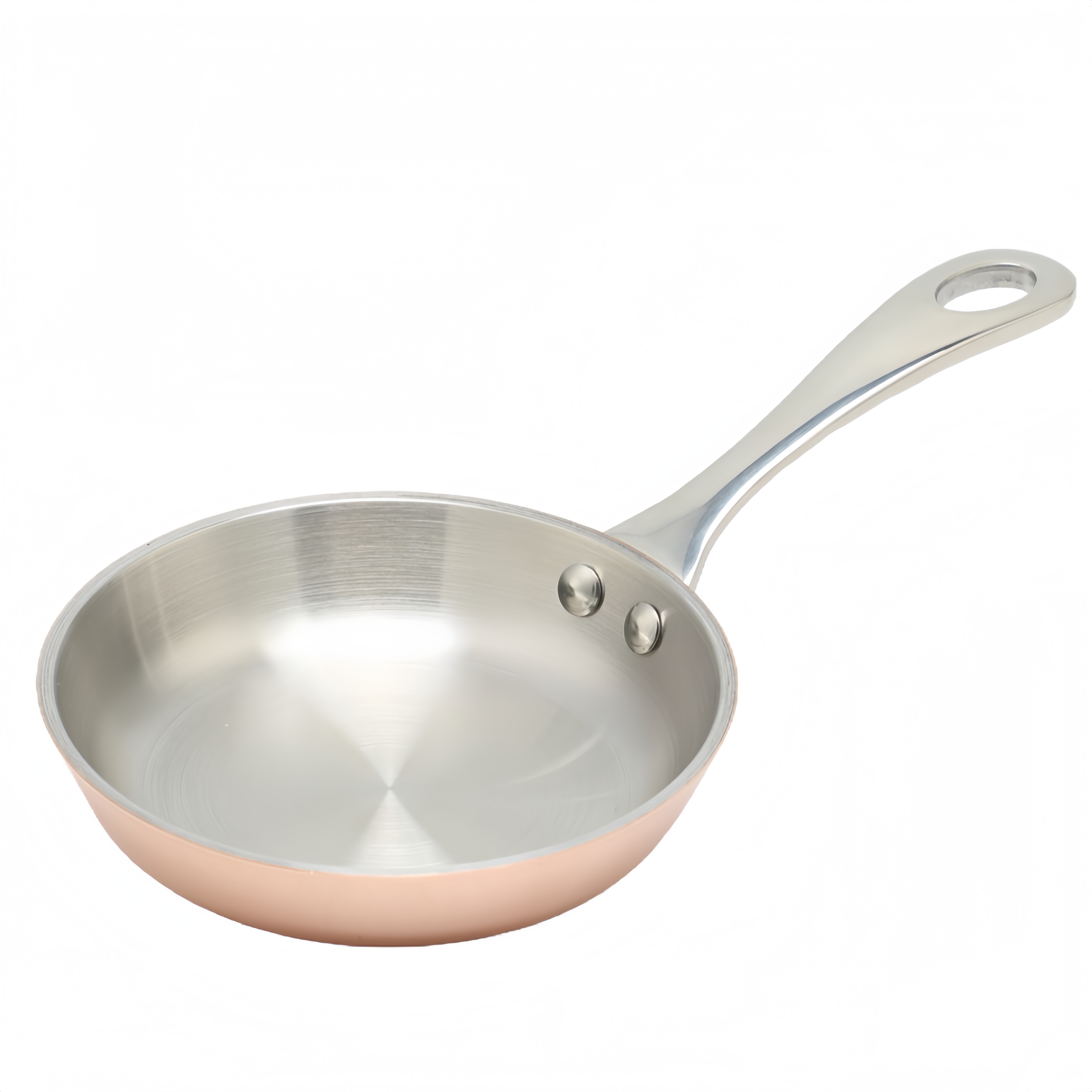 High Quality Mini Stainless Steel Factory Sales Metal Copper Triply Stainless Steel Fry Pans Cookware Non Stick Frypan Home