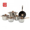Wholesale Delicate Appearance Multi Function Thickening Base Cookware Stainless Steel Casserole Set Soup & Stock Pots With Lids