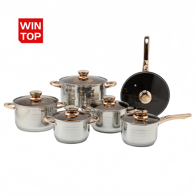 Wholesale Delicate Appearance Multi Function Thickening Base Cookware Stainless Steel Casserole Set Soup & Stock Pots With Lids