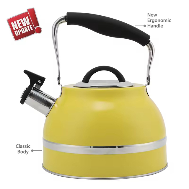 New Factory Wholesale 3L Whistling Tea Kettle Tea Pot Customized Color Stainless Steel Hot Water Teapot for ALL Stovetop