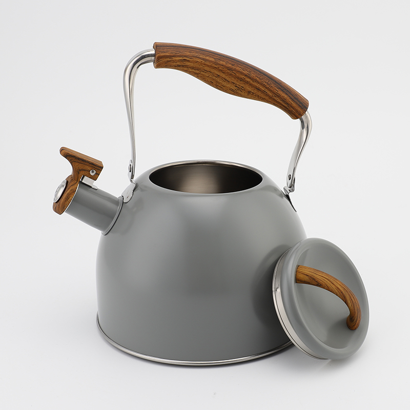 New Model 2.8L Whistling Tea And Water Kettle, Gas Stovetop & Induction New Handle Design, Wooden Handle +SS , Satin Polished