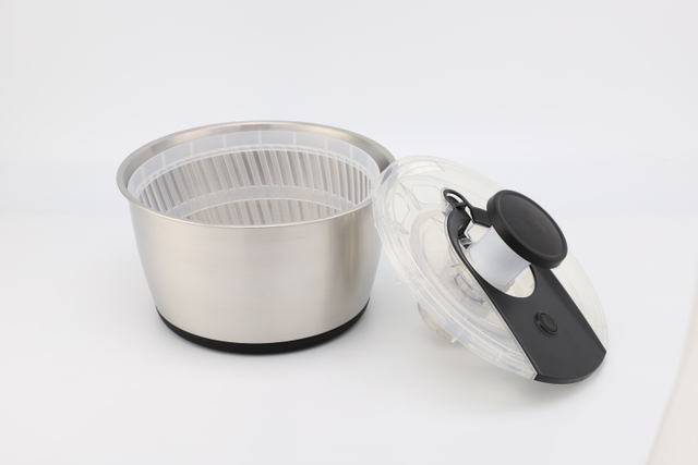 5L Home Use Vegetable Dryer Salad Spinner Stainless Steel Vegetable Salad Spinner