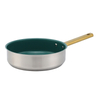 Hot Sale Wholesale Impact Bonded Bottom Stainless Steel Pan 20/24/26/28cm 8inch/10inch/12inch Non-Coating Cookware Frying Pan