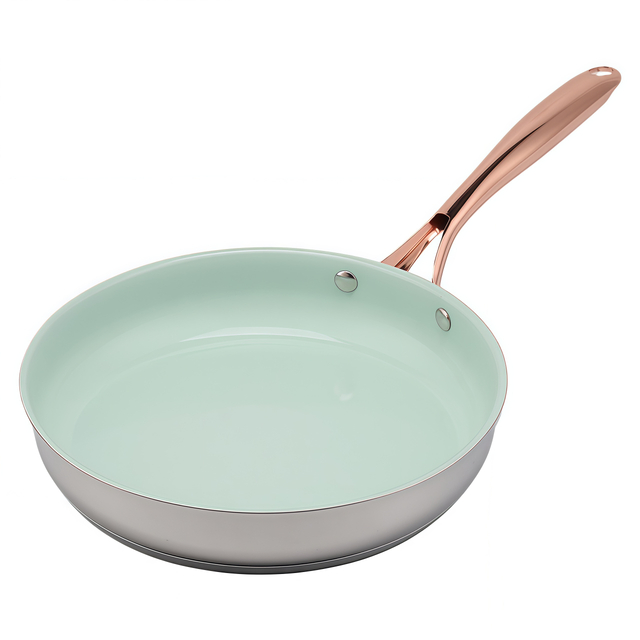 Hot Sale Wholesale 3 Layer Base Stainless Steel Pan 20/24/26/28cm 8inch/10inch/12inch Ceramics Nonstick Cookware Frying Pan