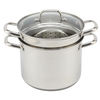 Factory Supply Kitchenware 8 Liter Stainless Steel Pasta Cooker 24cm Pasta Cooker Steamer Multi-Pot