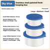 New Design 304 Stainless Steel Fresh-keeping Lunch Box Silicone Cover Leak-proof Heating Food Grade Microwave Sealed Box