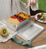 New Design 304 Stainless Steel Fresh-keeping Lunch Box Stainless Steel Cover Leak-proof Heating Food Grade Microwave Sealed Box