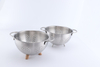 Fruit Vegetable Kitchen Strainer Colanders Set Stainless Steel Drain Wash Storage Drain Basket With Feet