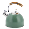 Custom 2.5L 3.0L Polished New Stainless Steel Whistling Tea Kettle Wood Handle Modern Food Grade Stove Top Tea Pot Top Seller