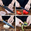 High Quality Stainless Steel Chef Bread Carving Utility Paring Kitchen Knives Handmade Kitchen Knife Sets with Block