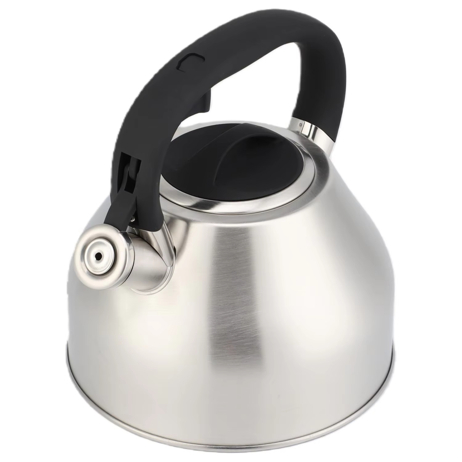 Modern 3L Stainless Steel Whistling Kettle Tea Teapot with Plastic Handle Home Kitchen Induction Stove Top Metal Construction