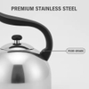 Factory Wholesale 2.5L Whistling Tea Kettle Pot Cool-Touch Handle Stainless Steel Hot Water Teapot for ALL Stovetop