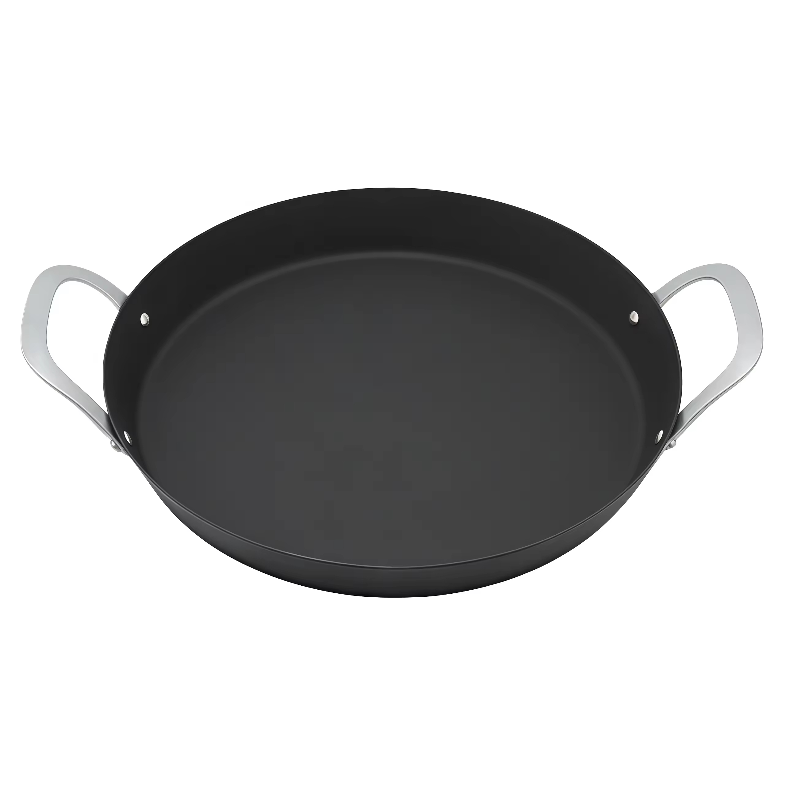 Factory Exclusive Design Seasoned Carbon Steel 14-Inch/35cm Paella Pan Naturally Non Stick Pans Skillets Induction Compatible