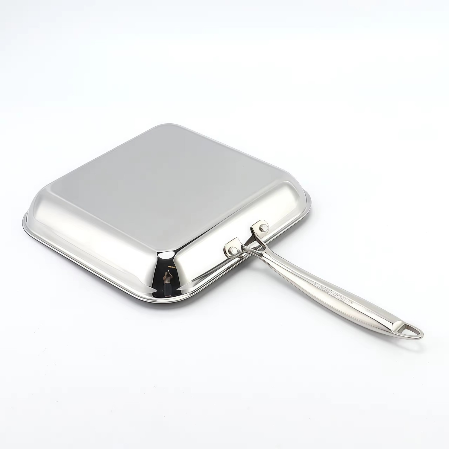 Modern Square Tri-Ply Ceramic Non-Stick Stainless Steel Multifunctional Eco-Friendly Fry Pan Skillets Set Gas Induction Ready