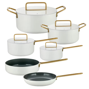 10PCS Customizable Ceramic Non Stick Pans and Pots Set Induction Cast Aluminum Ceramic Cookware Set Pots and Pans Set