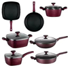 12 PCS 3D Diamond Series Customizable Ceramic Non Stick Pans and Pots Set Induction Cast Aluminum Ceramic Cookware Set