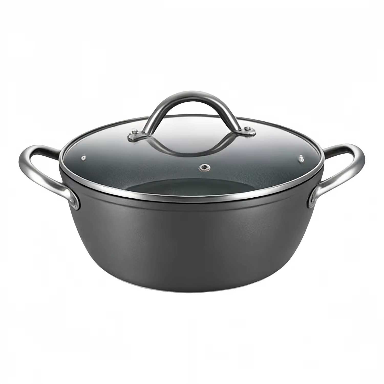 10 PCS Modern Home Kitchen Recycled Heavy Gauge Aluminum Nonstick Cooking Pot Set with Grilldle Pan Easy Clean