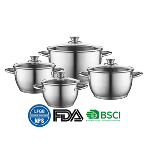 Hot Sale Belly Shape Cooking Pot Heavy Weight 5ply Base Stainless Steel Casserole Soup Pot Stock Pot with Stainless Steel Handle