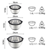 Staninless Steel Mixing Bowl With Transparent Lid Set of 3