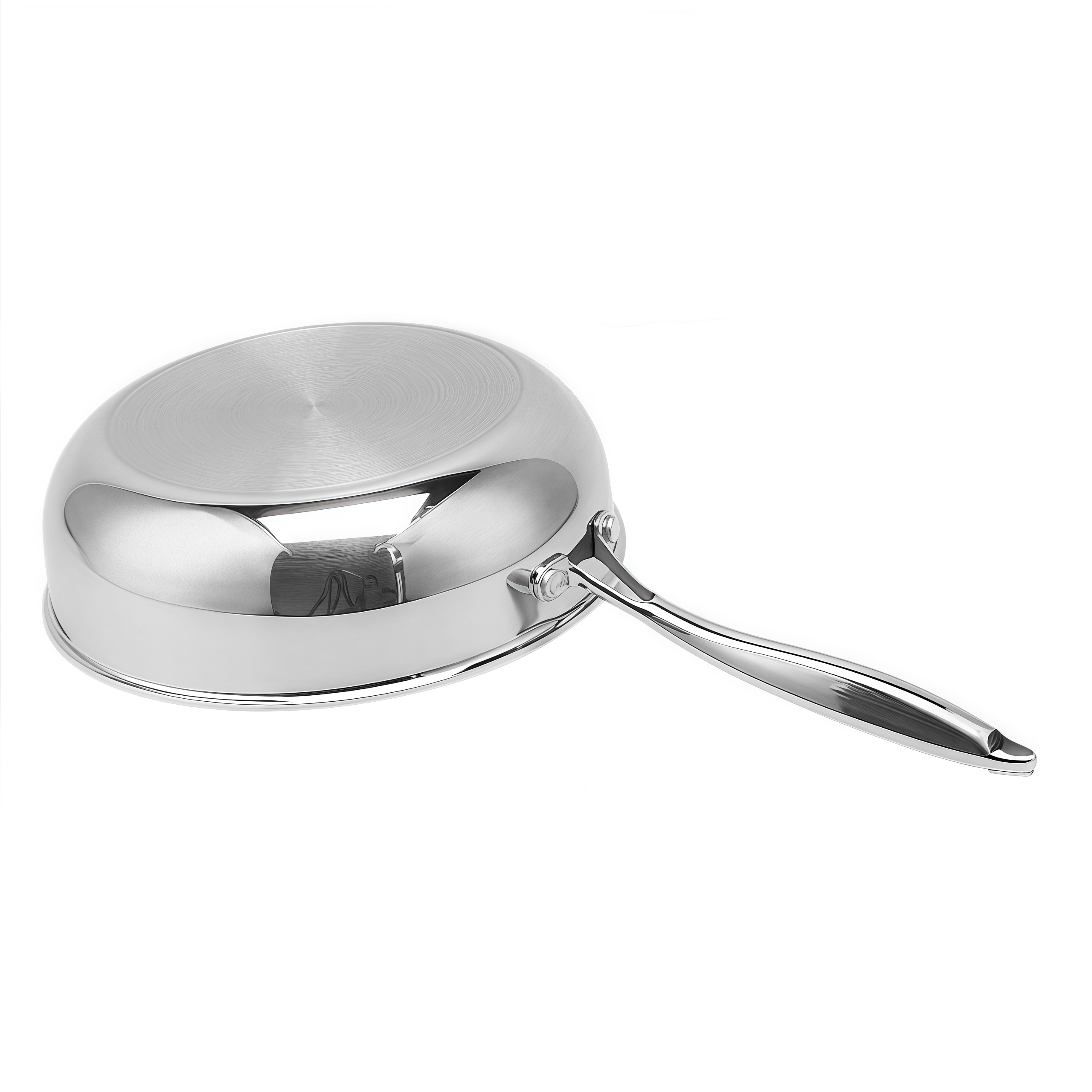 Tri-ply Hybrid Pan & Wok with Double Ears PFAS PFOA Free Honeycomb Stainless Steel Non-stick Wok Pan Cookware 
