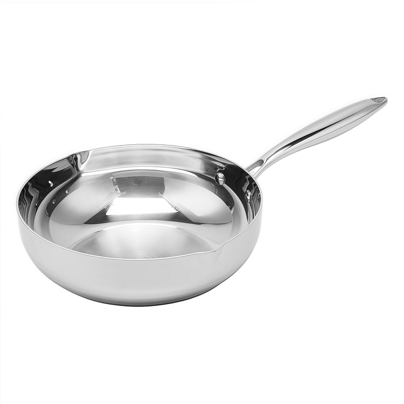 Hybrid TriPly Stainless Steel Nonstick Wok With Handle No Coating Nonstick Cookware Support ODM/OEM Non Toxic NO PFAS PFAS