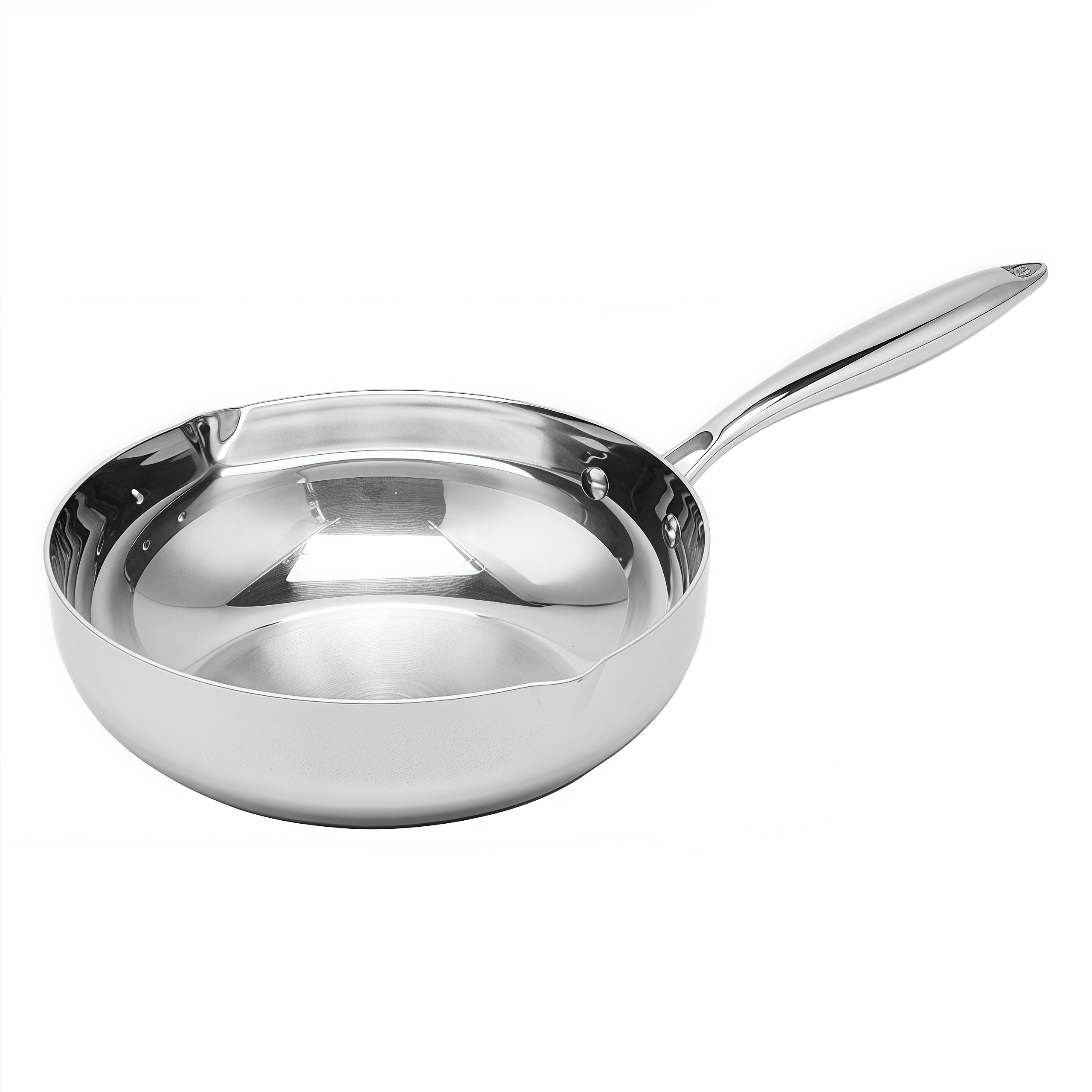 Hybrid TriPly Stainless Steel Nonstick Wok With Handle No Coating Nonstick Cookware Support ODM/OEM Non Toxic NO PFAS PFAS