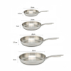 Factory Customized Food Grade Triply Cooking Pan Steel Stainless Non-coating Frying Pan for Skillet Omlet with Hollow Handle