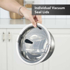Customized Stainless Steel Mixing Bowl Set with Transparent Lids Eco-Friendly Multi-Function Salad Baking Metal Mixing Bowls