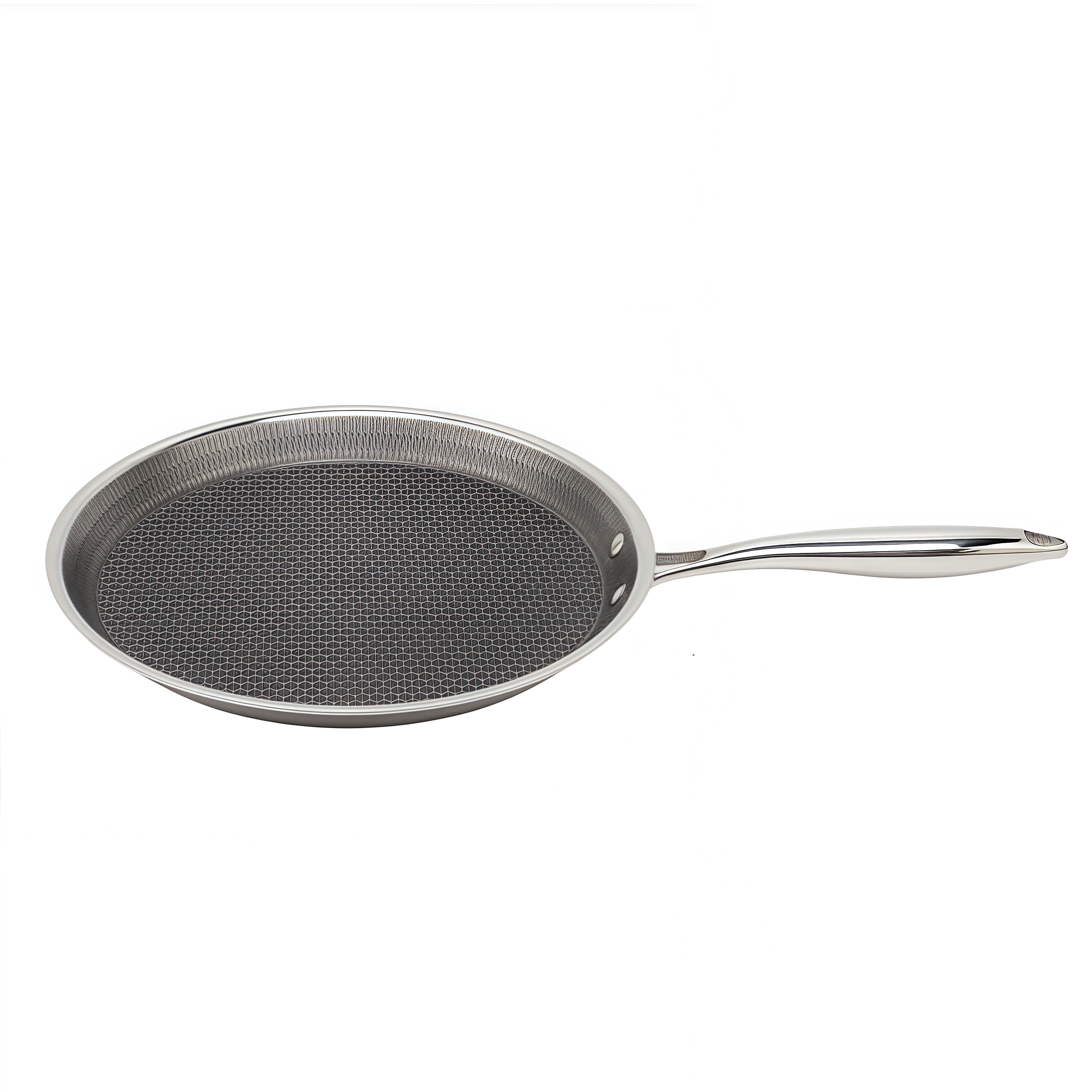 9/10/12 Inch Cookware Triply Hybrid Stainless Steel Griddle Pan Pizza Tray Pancake Pan Nonstick PFOA Free Ceramic Coating Frying Pan Skillets