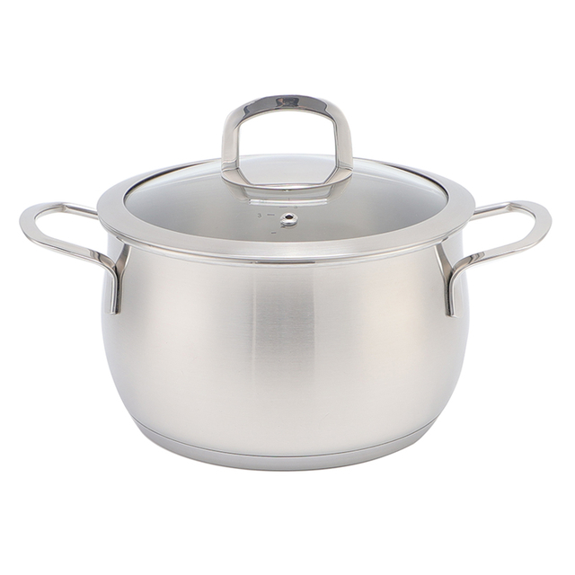 Wholesale Custom 6 Piece Apple Shape Stainless Steel Impact Bonded Bottom Pots And Pans Non-Toxic Kitchen Cookware Set
