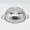 Tri-ply Hybrid Pan & Wok with Double Ears PFAS PFOA Free Titanium Coating Stainless Steel Non-stick Wok Pan Cookware With Glass Lid