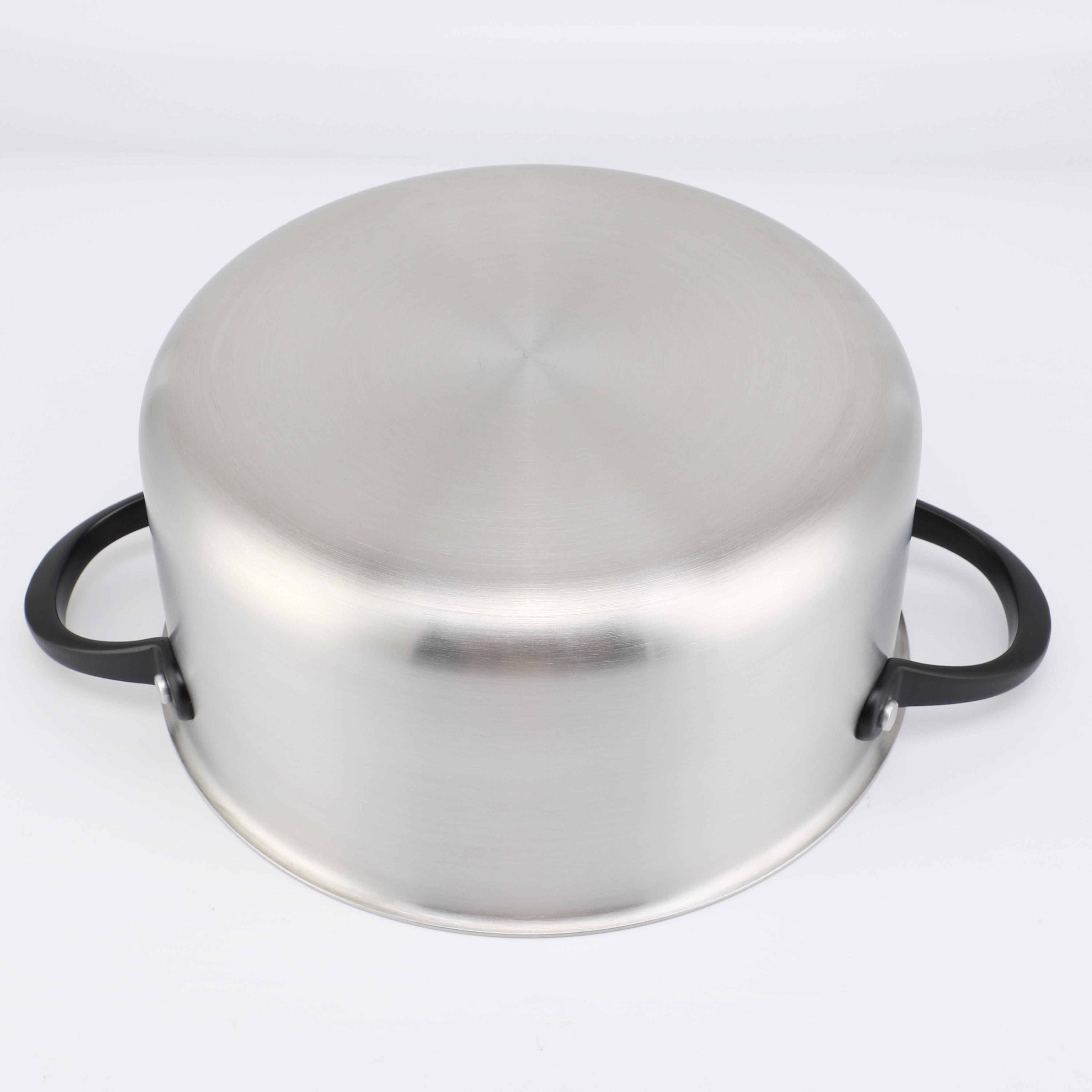 Wholesale 10 Pieces Tri-ply Stainless Steel Kitchen Cooking Pan Pot Set Non Stick Triply Cookware Sets With Custom Black Handle