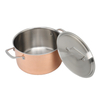 Popular Kitchen Cookware Set 3ply Copper Casserole Stainless Steel Casserole Cooking Pot
