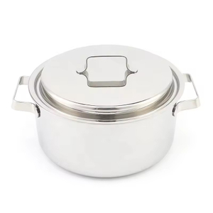 New Designer Korean Style 304 Triply Stainless Steel Kitchen Induction Stainless Steel Cookware Sets Cooking Pot Set