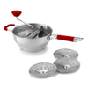 Rotary Stainless Steel Food Mill Strainer Potato Masher Grinder Vegetable Mill Detachable Silicone Handle with 3 Milling Discs