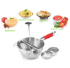 Rotary Stainless Steel Food Mill Strainer Potato Masher Grinder Vegetable Mill Stainless Steel Handle with 3 Milling Discs